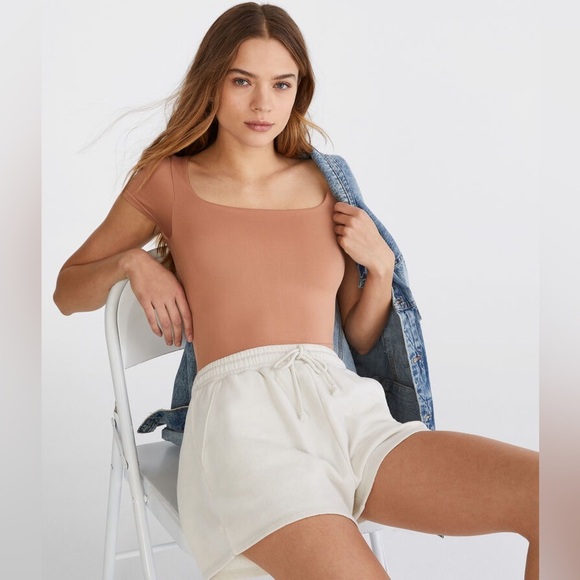 NWT Aeropostale Seriously Soft Sculpt Square-Neck Tee - Picture 3 of 8